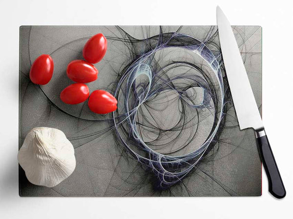 Grey Planet Twist Glass Chopping Board