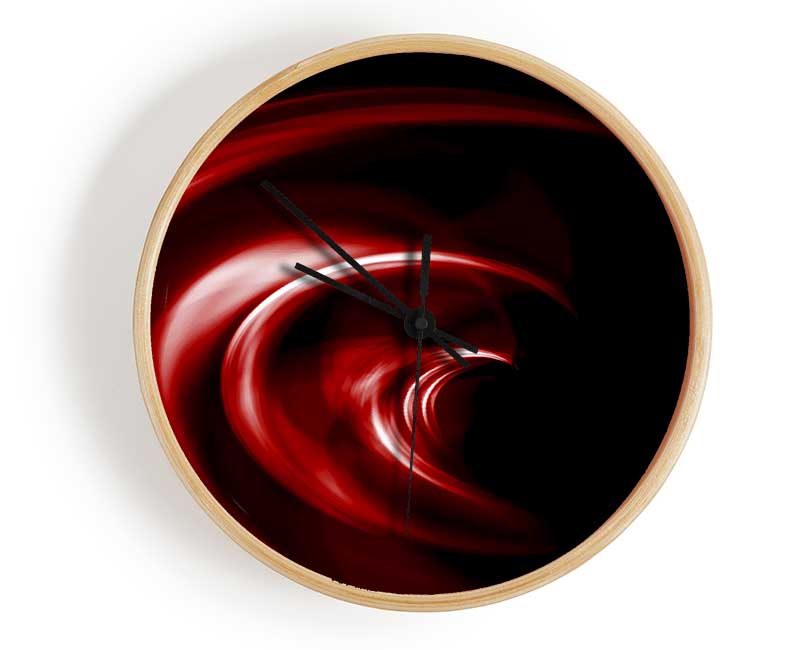 Helter-Skelter Deep Red Clock - Wallart-Direct UK