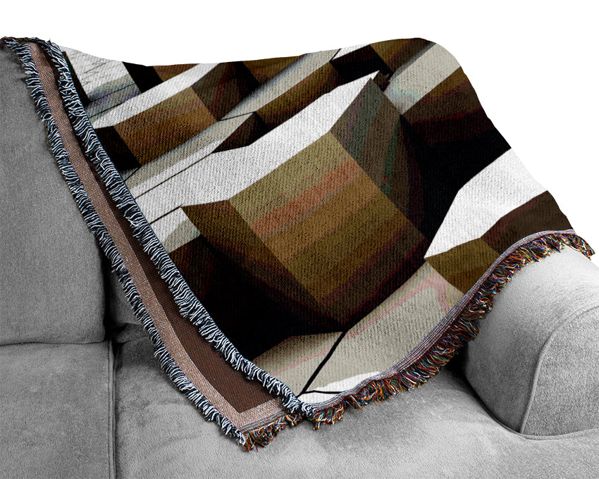 Hexagon Mountain Woven Blanket