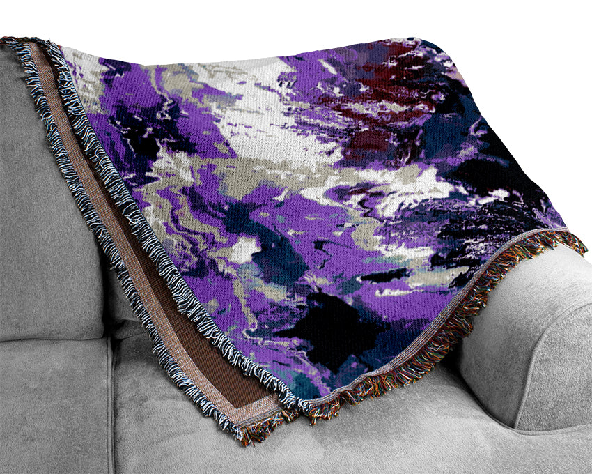 Lilac Nebular Woven Blanket