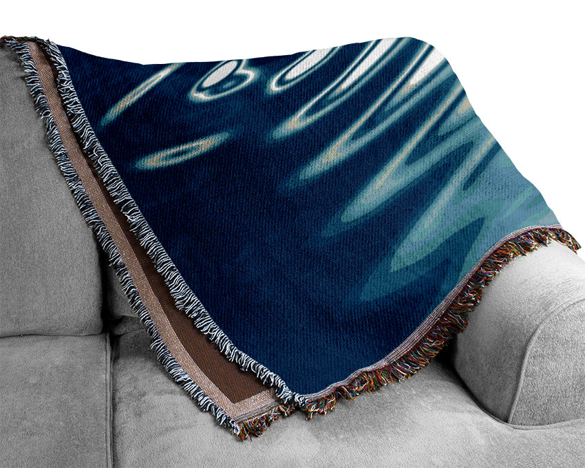 Liquid Blue Ripples Woven Blanket