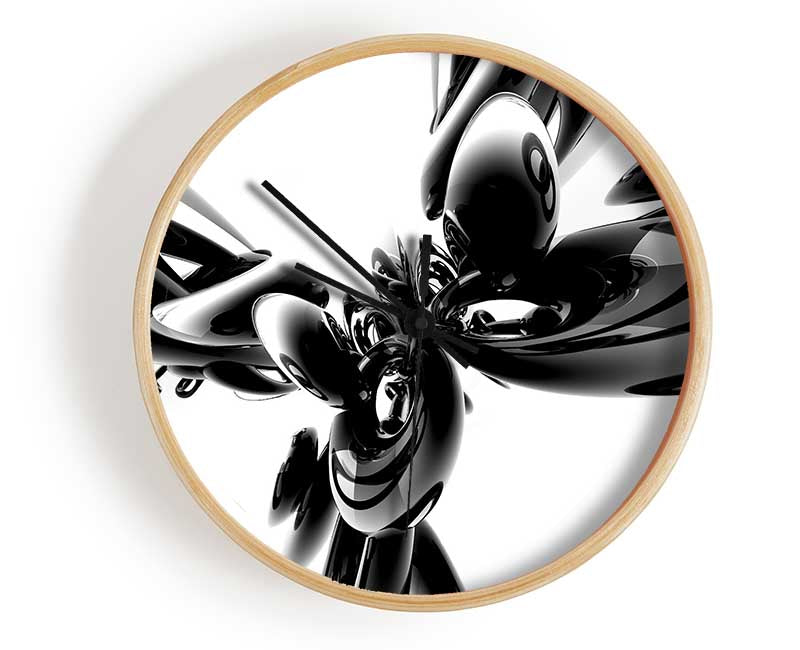 Magic Eight Ball Black n White Clock - Wallart-Direct UK