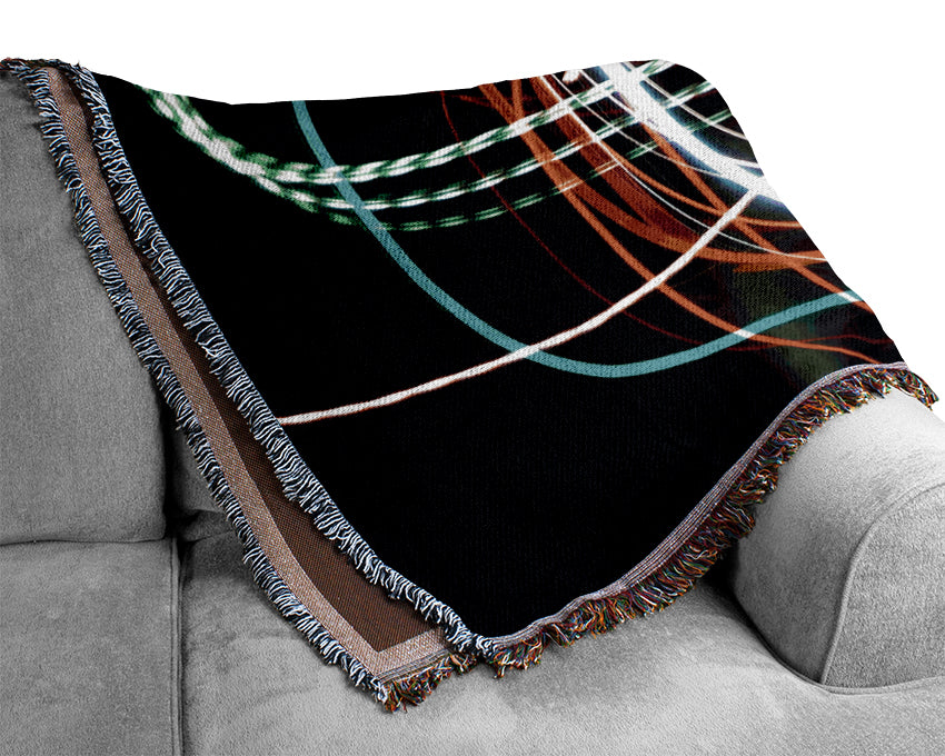 Neon Rainbow Woven Blanket