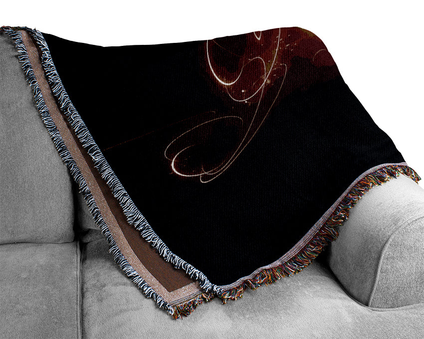 Neon Trail Chocolate Woven Blanket