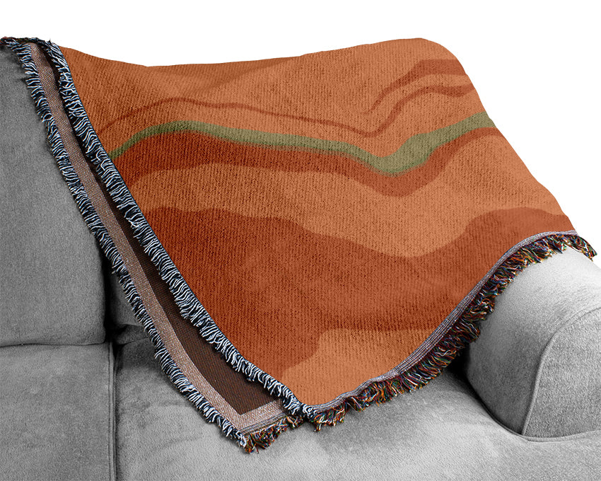 Paint Waves Woven Blanket
