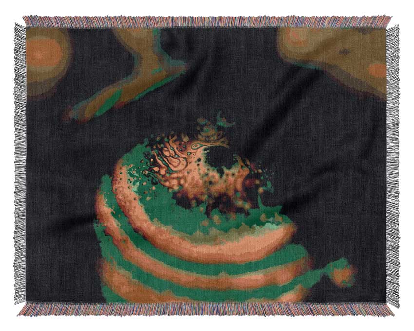 Piercing Green Woven Blanket