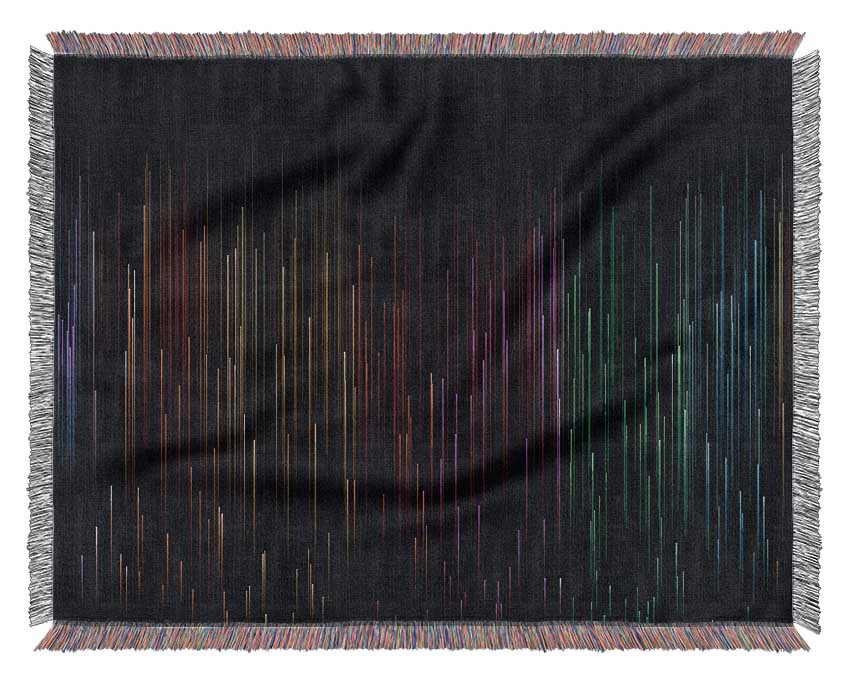 Rainbow Lines Woven Blanket