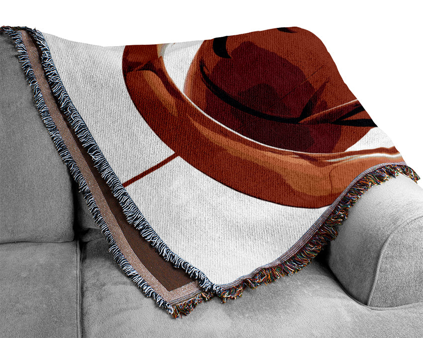 Red Balls Spiralling Woven Blanket