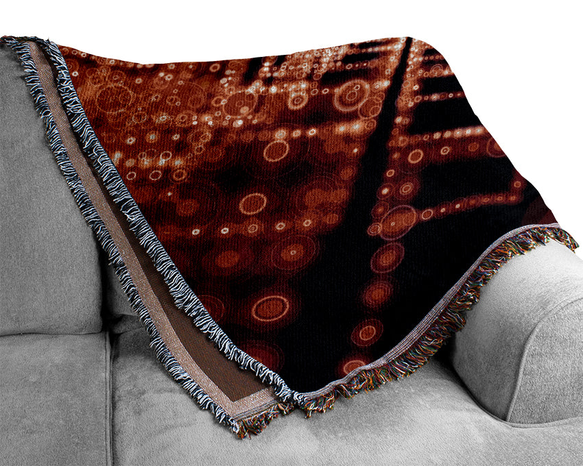 Red City Blocks Woven Blanket