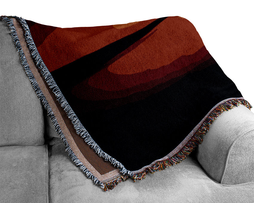 Red Horizon Woven Blanket