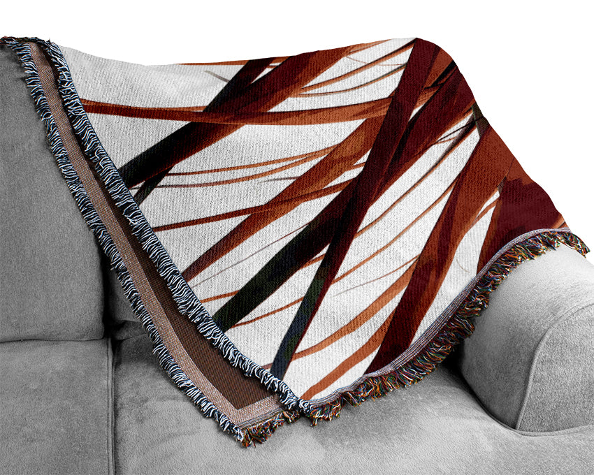 Red Maze Woven Blanket