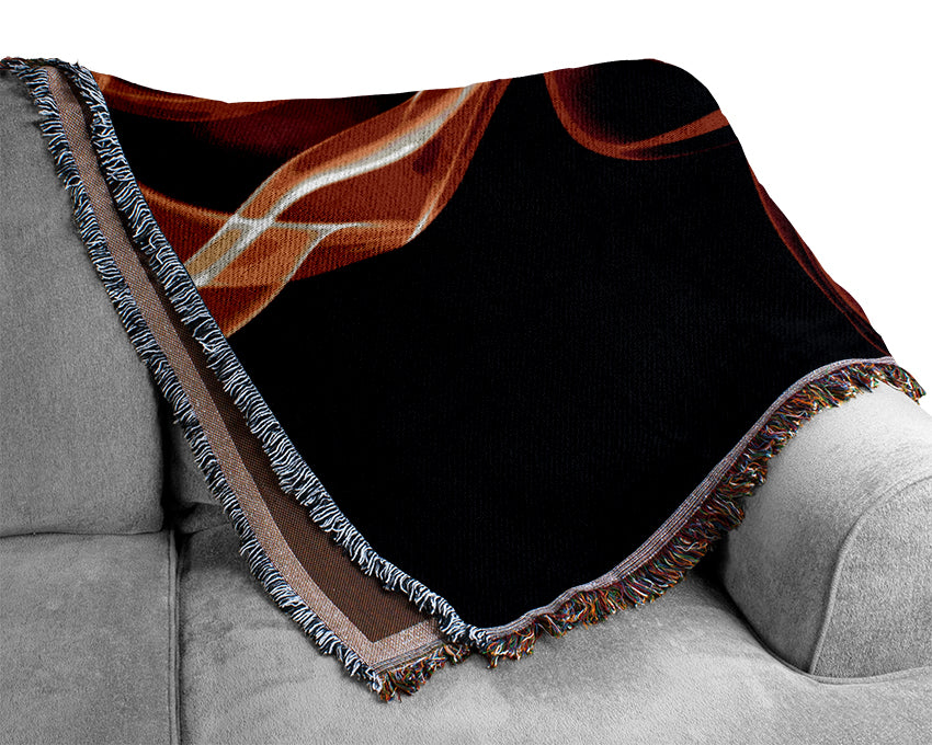 Red Smoke Patterns Woven Blanket