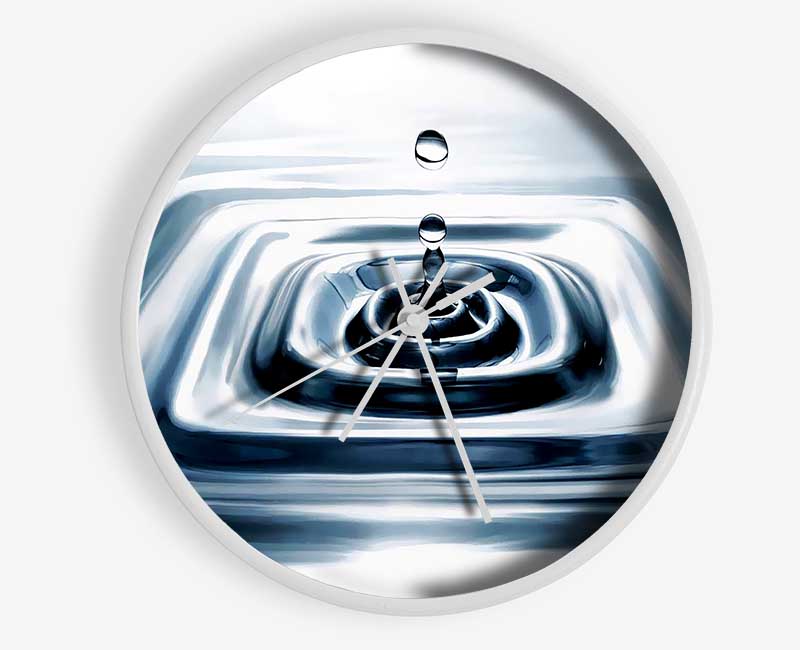 Silver Water Droplet Clock - Wallart-Direct UK