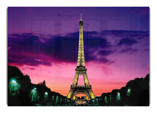 Eiffel Tower At Night Paris France