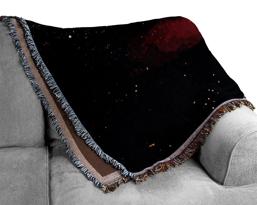 Fireworks Eiffel Tower Woven Blanket