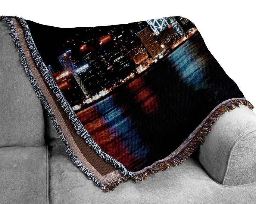 Hong Kong Cloudy Nights Woven Blanket