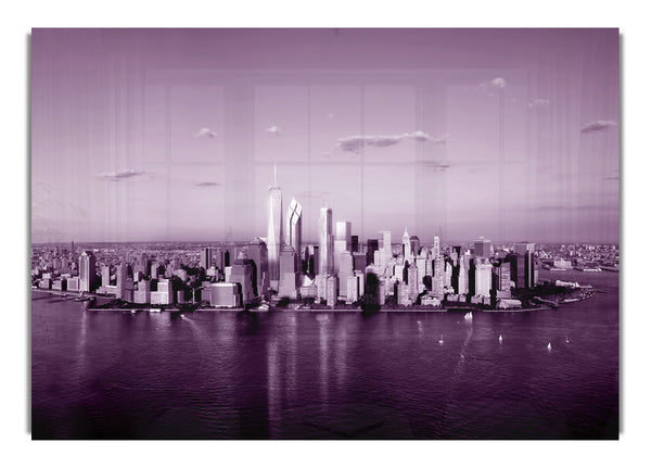 Hong Kong From Afar Purple