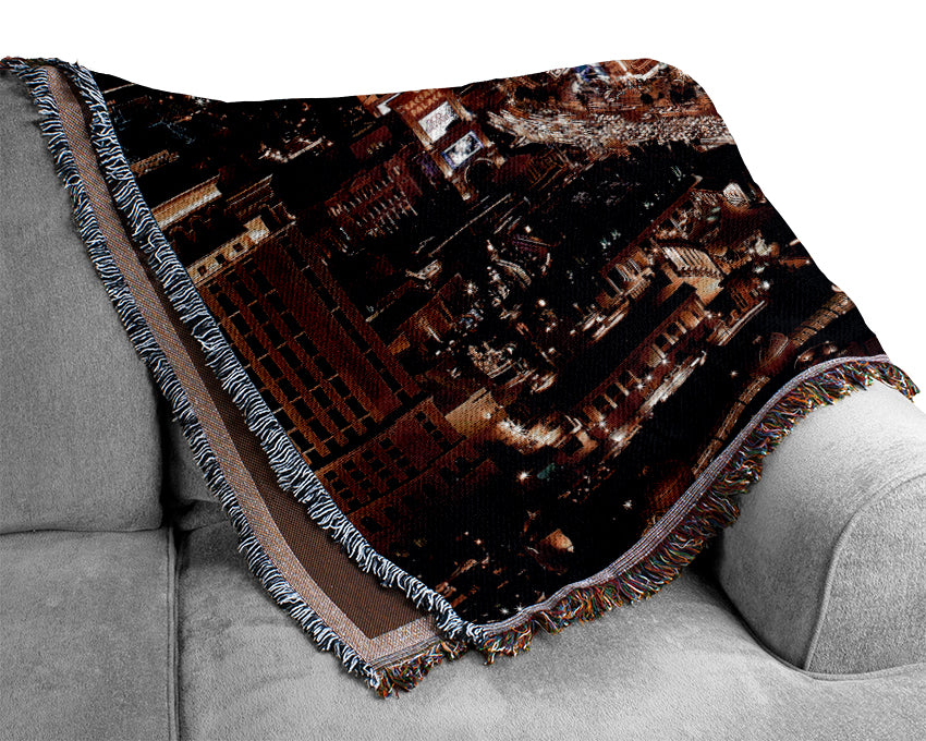 Las Vegas Strip Night Lights Woven Blanket