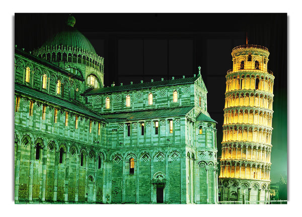 Leaning Tower Of Pisa Green Hue