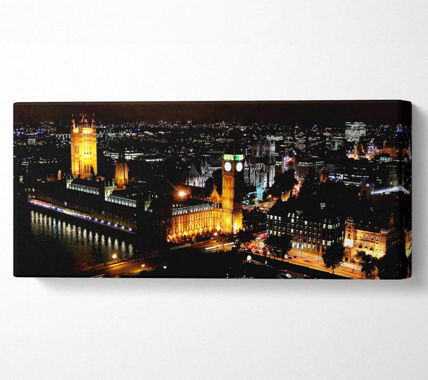 London Ariel View Night Lights