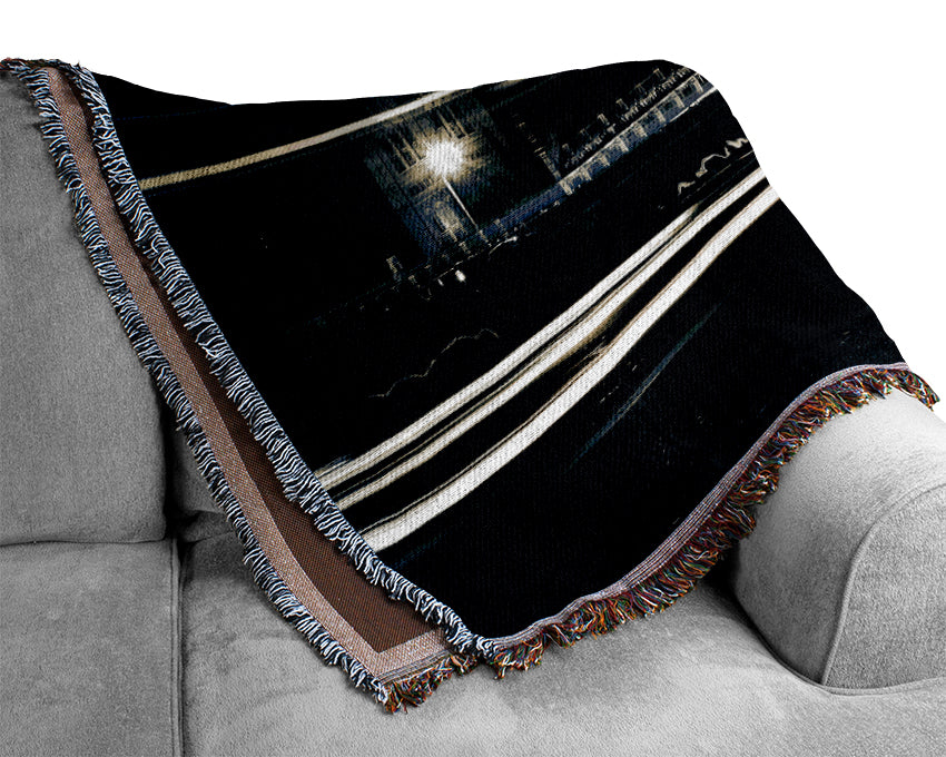 London Blue Nights Woven Blanket