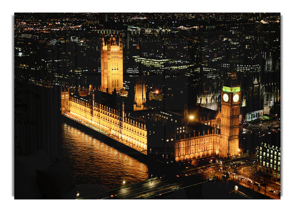 London Houses Of Parliament Ariel View
