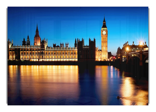 London Houses Of Parliament Night Reflections