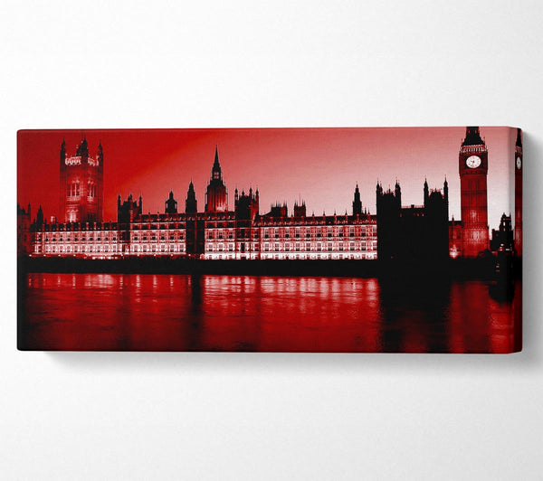 London Houses Of Parliament Red