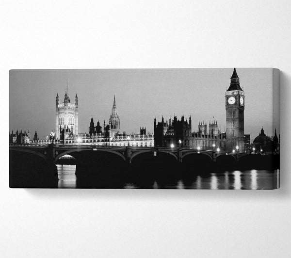London Houses Of Parliament With Big Ben B n W