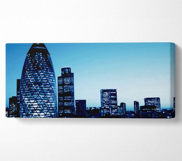 London The Gherkin Blue Cast