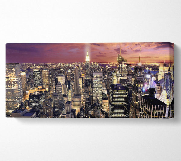 Manhattan Aerial View At Night