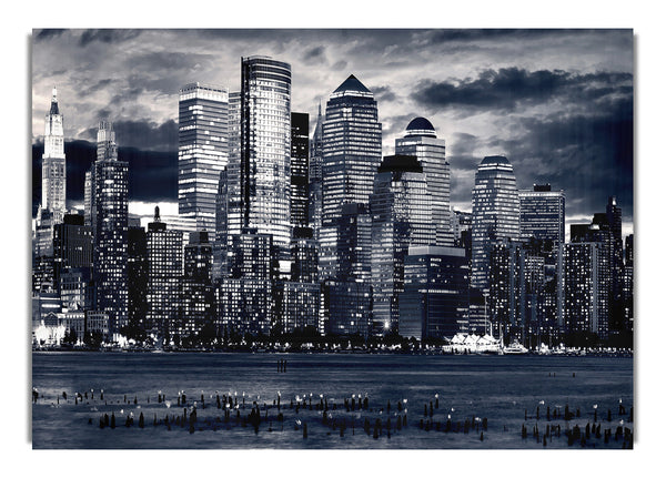 Manhattan Panorama In Black And White