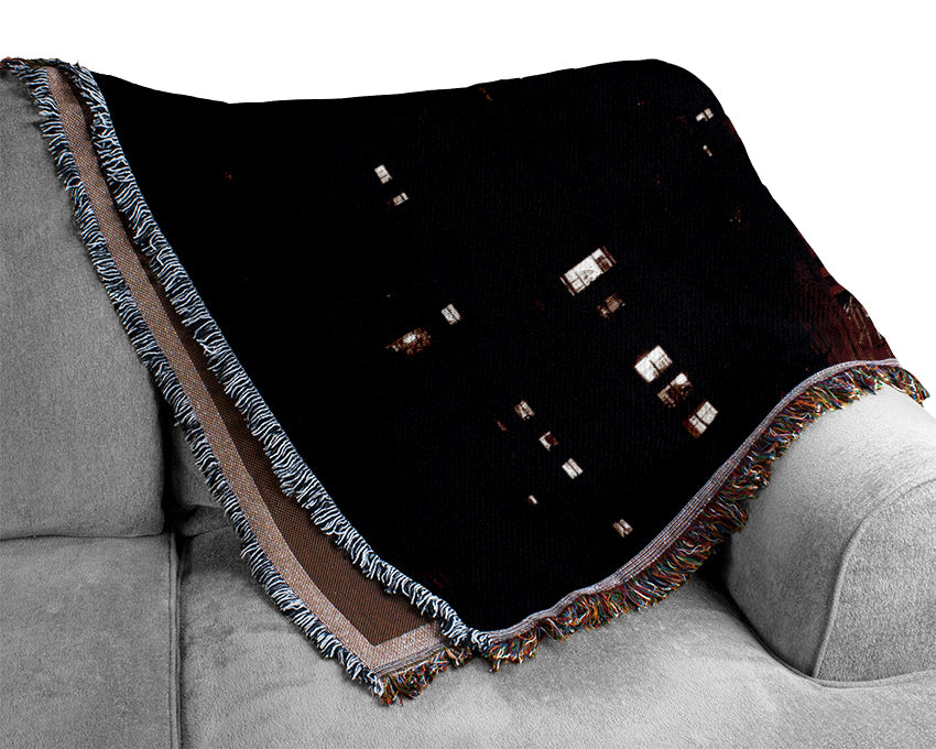 New York City 5Th Avenue Brown Woven Blanket