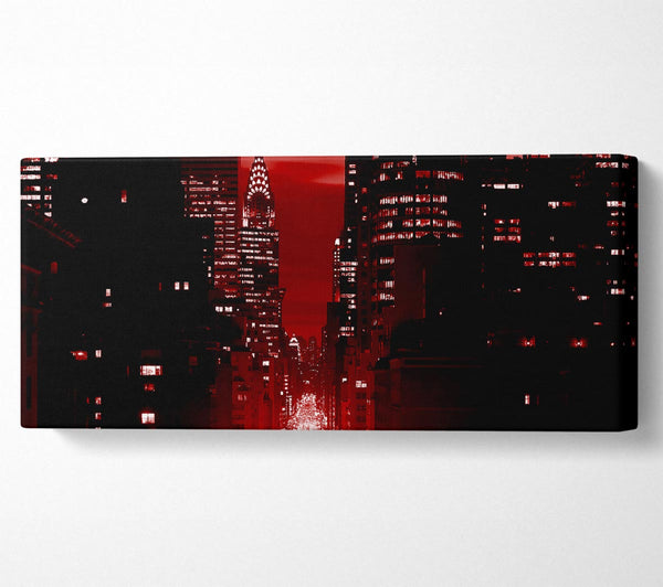 New York City 5Th Avenue Rush Hour Red
