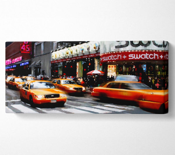 New York City 5Th Avenue Yellow Cabs