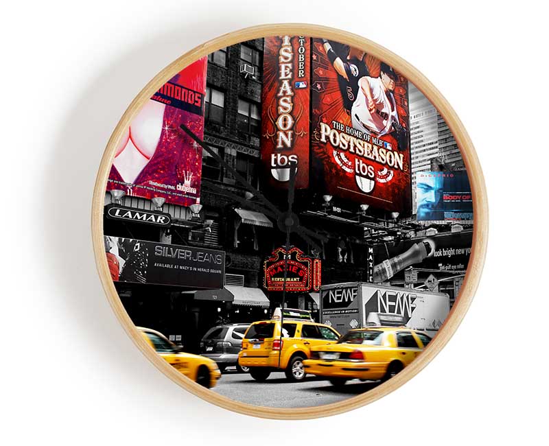 New York City Broadway Billboards Clock - Wallart-Direct UK
