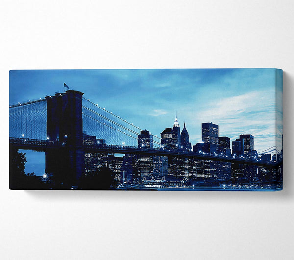 New York City Brooklyn Bridge Blue