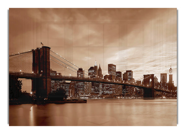 New York City Brooklyn Bridge Brown Cast