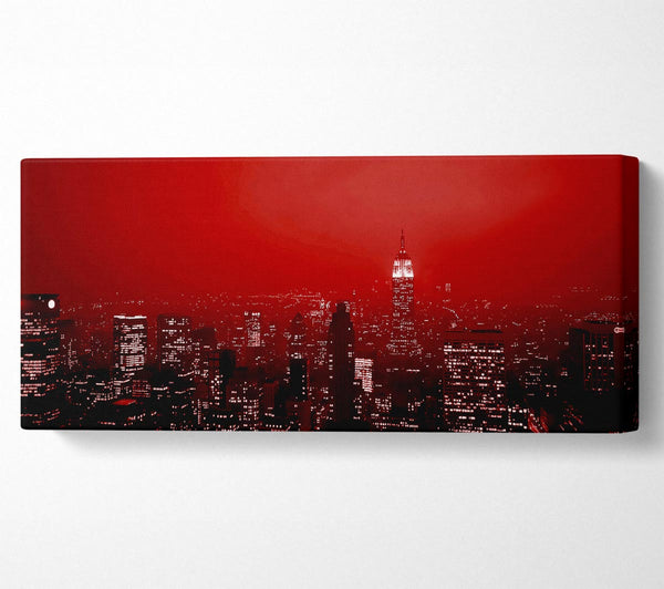 New York City Empire State Building Red