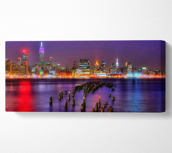 New York City Purple Sky Reflections