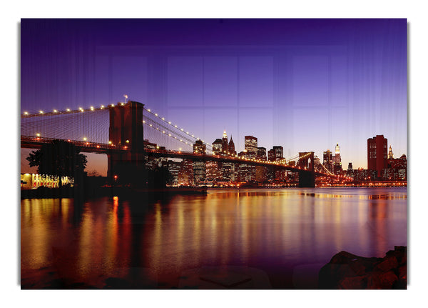 New York City Reflections Of Brooklyn Bridge