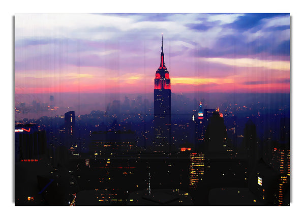 New York Empire State Pink Glow