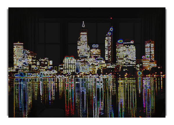 New York Harbour Reflections Black