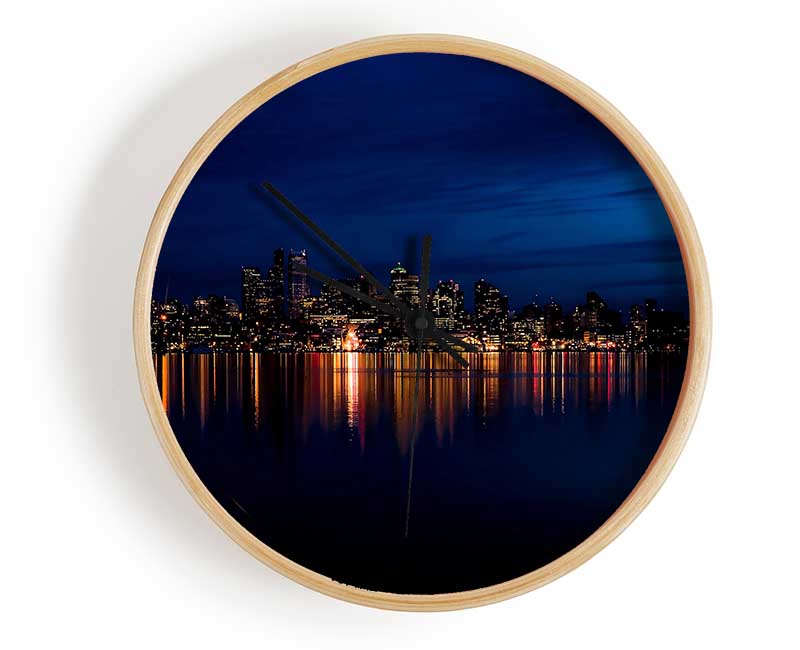 Night City Lights Clock - Wallart-Direct UK