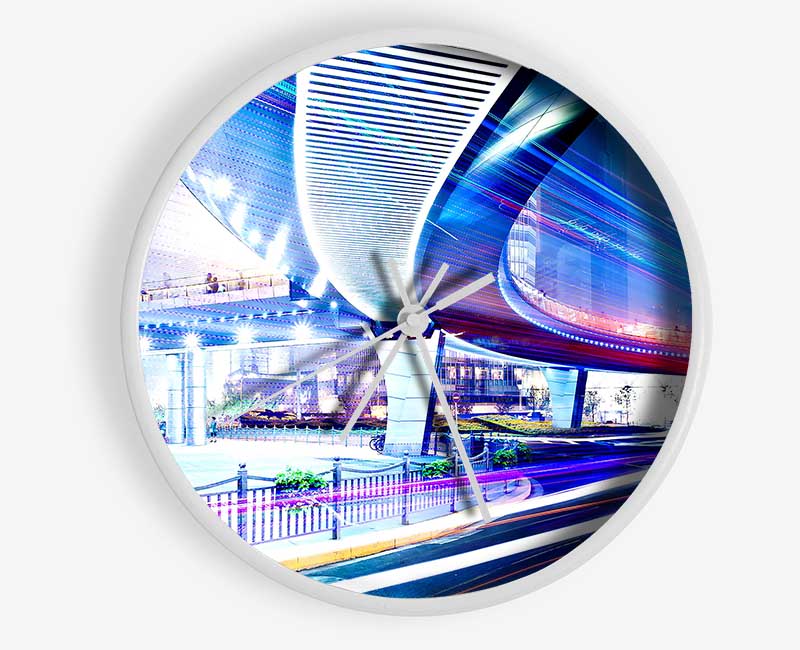 Night Urban Traffic Clock - Wallart-Direct UK
