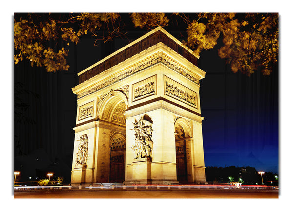 Paris Arc De Triumphe Night Lights