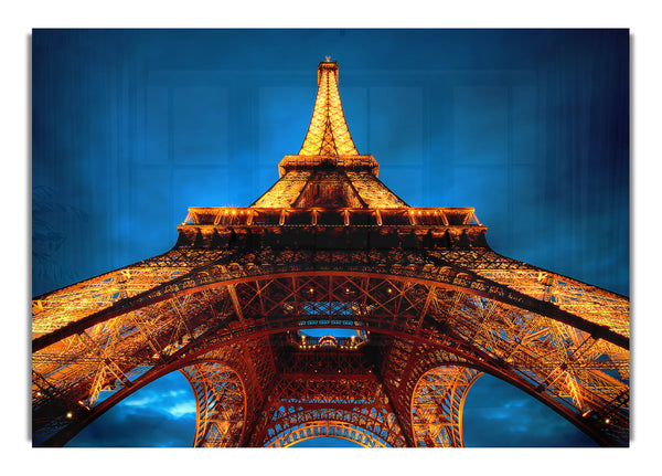 Paris At Night  Eiffel Tower View From Below