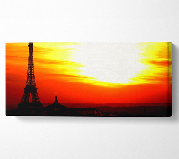 Paris Eiffel Tower Sun Blaze