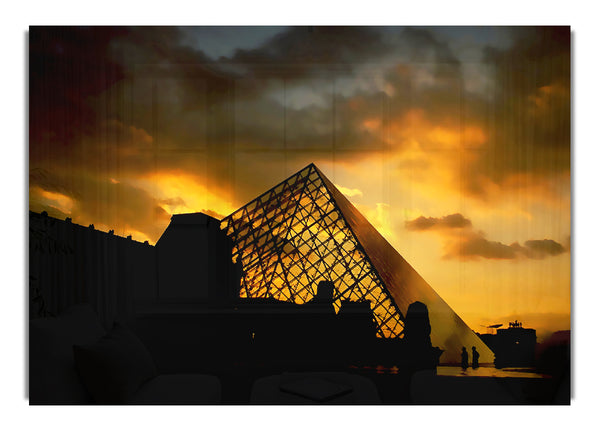 Paris Louvre Pyramid At First Light