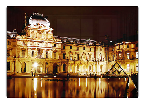 Paris The Louvre Lights At Night